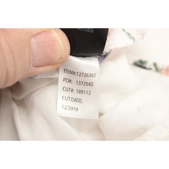 Torrid Modal Lace-Up Smocked Off Shoulder Top White Floral LS Women's 2X - Picture 8 of 9